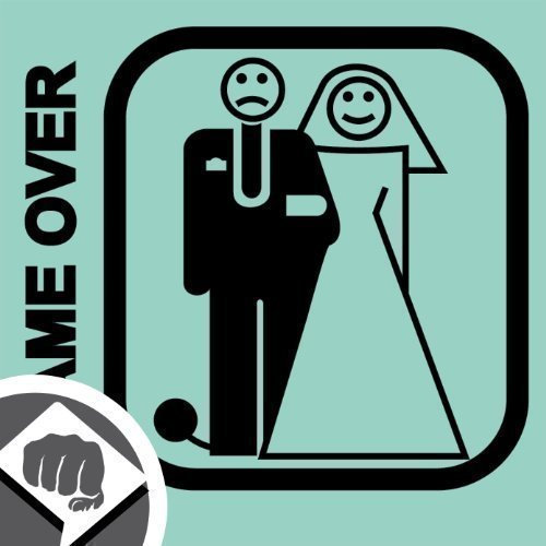 Game Over just Married Aufkleber Decal Sticker Dub schwarz oder weiß NEU - Dub (weiß innenklebend)