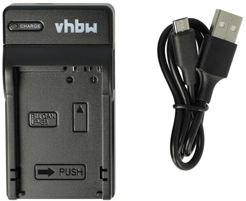 vhbw Chargeur Compatible avec Canon EOS 600D, Kiss X6i, 650D, 700D, Kiss X5, 550D, Kiss X4 caméra caméscope Action-cam - Station, témoin de Charge