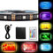 WOWLED USB et batterie alimenté 2m 5050 RGB multicolore LED bande lumineuse avec télécommande RF Kit de lampe d'ambiance rétro-éclairage TV PC 928
