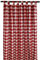 Schlaufen-Dekoschal Karo mit Edelweiß Rot | Landhaus-Vorhang rot-weiß kariert 8 Schlaufen hochwertige Webware | Übergardine für Küche, Esszimmer, Gästewohnung, Kaminzimmer Höhe x Breite 125 x 130 cm