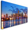 Paul Sinus Art GmbH Miami Skyline 120x 50cm Panorama Leinwand Bild XXL Format Wandbilder Wohnzimmer Wohnung Deko Kunstdrucke