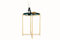 LIFA LIVING Runder Couchtisch aus Metall in Gold und Grün, Vintage Beistelltisch stabil, Kaffeetisch im modernem Design, 37.5 x 37.5 x 47.5 cm