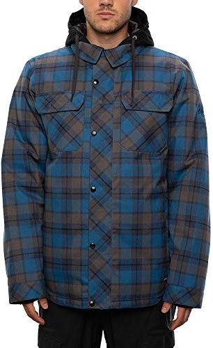 686 Woodland Herren Isolierte Jacke, Blau Storm Plaid, Größe XXL