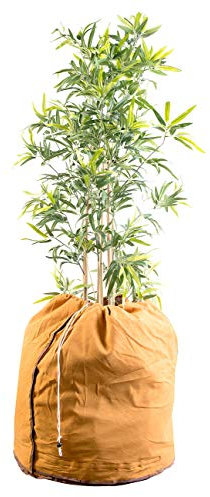 Royal Gardineer Thermo Pflanzenschutz: XL-Thermo-Topfschutz für Pflanzen, 70 x 65 cm, mit Drainage, braun (Winterschutz für Pflanzen, Blumen Abdeckung, Gewächshaus)