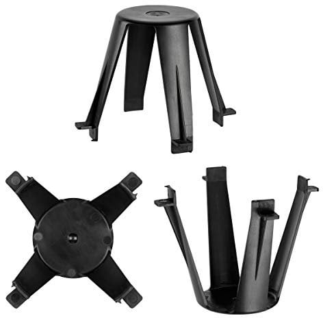 My Plast Abstandshalter für Einbaustrahler - Flammhemmende Hitzeschutz Kunststoff Halterung, schützende Decken-Abstandhalter für tiefe Halogen- oder LED-Lampen, Ø Aussparung 62-90 mm [20 Stück]