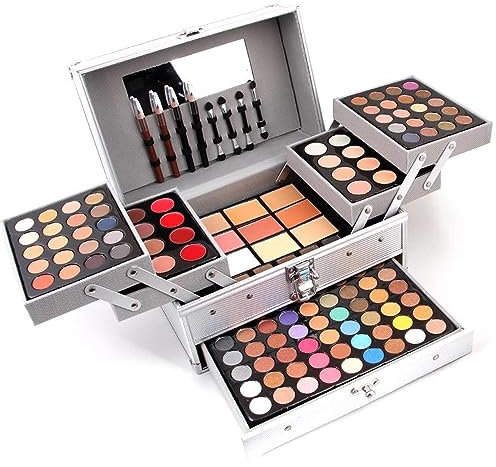 MKNZOME Make-up-Set, 118 Farben, Make-up-Koffer, Damen, Profi-Palette, Make-up, Lidschatten, Lipgloss, Make-up-Set, Geschenk zum Geburtstag, Weihnachten