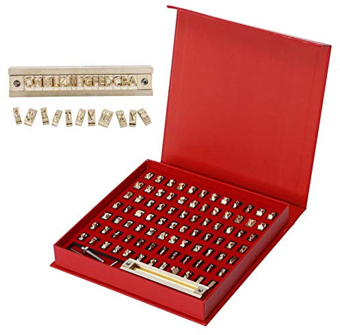 FUMENG Hot Foil Stamping Machine Flexible Letters Mold,Copper Brass Engraving for Wood Leather Craft & Other Surfaces,Yahei