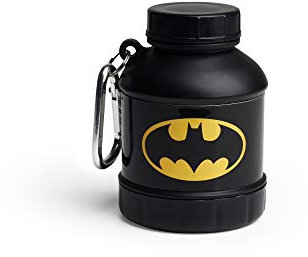 Smartshake Justice League Whey2Go Batman Protein Powder Storage Container 50g – BPA Free Shaker Bottle Funnel for Whey Protein Powder + Protein Shakes 110ml, DC Comics Batman Gifts for Men