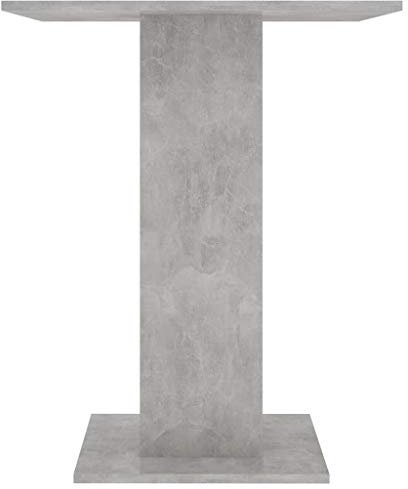 Qnotici Table de bistrot pour jardin, table de patio, table de balcon de jardin, 60 x 60 x 75 cm, gris ciment.