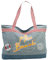 Strandtasche XXL Beach Bag - Große 40 Liter Badetasche - Freizeittasche, Sporttasche, Canvas Shopper - Jeans-Blau