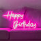 LED Neon Sign Night Light for Wall Party Décor Bedroom Room Bar Wedding Home Birthday Art Decoration Christmas with USB Chain Light modulator 5v (happy birthday pinkA)
