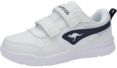 KangaROOS Unisex K-ICO V Sportschuhe, White Dk Navy, 35 EU
