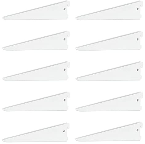 10 x siwitec U-Träger 470 x 50 mm in Weiss, Regalhalter für ein zweireihiges Regalschienensystem