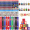 Party Mitgebsel Kindergeburtstag, 40 Stück Avenger Spielzeuge mit Slap Armbänder, Aufklebern, Schlüsselanhänger, Candy Tüten für Jungen MädchenGeburtstagsgeschenk Favors (Superhelden)