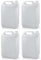PowerChem 8 x 2L Jerry Can Bottle Container + 38mm Tamper Evident Cap - For Storage of Liquids Chemicals Food Stuff Fuel NATURAL