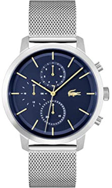 Lacoste Multi Zifferblatt Quarz Uhr für Herren mit Silbernes Edelstahlarmband - 2011256