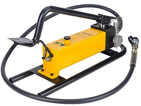 Pompe À Main Hydraulique 10 000 Psi Pompe À Bélier Manuelle avec Filetage 3/8, Outil Hydraulique Portable 1 200 CC avec Conception De Sortie D'huile À Deux Étages(Color:B)