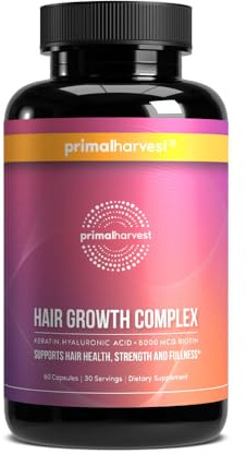 Primal Harvest Hair Growth Complex - Daily Supplement, Gluten & Dairy Free