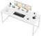 Devoko Scrivania per Computer 160 x 50 x 75 cm, Scrivania Piccola, Scrivania PC da Ufficio, Scrivania salvaspazio per Studio, Camera da Letto,Stile Industriale, Struttura in Metallo, Bianco
