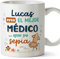 MUGFFINS Tazas Personalizadas para MÉDICO hombre - En Español - Mejor que yo Sepia - 11 oz / 330 ml - Regalo Personalizable original y divertido