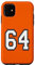 Hülle für iPhone 11 Nummer 64, 162.6 cm Schwarz, Weiß und Grau