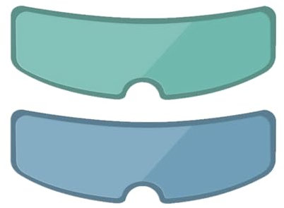NAUZE 2Pieces Helmet Lens Film Motorcycle Helmet Anti Rain Film Universal Protective Film Transparent Visor Sticker for Riding Safety Install Tools