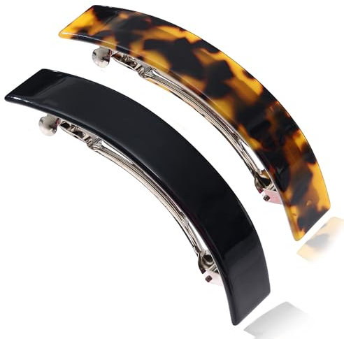 FSMILING 2 Stück Haarspangen Damen Groß Haarspange Dickes Haar Französische Hair Clip Automatische Haarspangen Für Damen Dünnes Haar