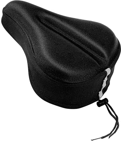 BELLE VOUS Fahrradsattel Überzug gepolstert - Soft Gel Sattelbezug Fahrrad - Strapazierfähiger Fahrrad Sattelbezug - Sattel für Heimtrainer & Spin - Sattelschutz Fahrrad