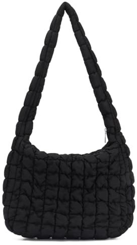 EVEOUT Puffer Schultertaschen Damen Große Gesteppte Umhängetaschen Leichte Quilted Tote Shopper Puffer Tragetasche Arbeitstasche
