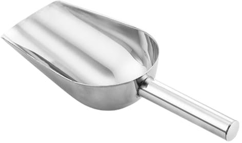 Paletta per alimenti in metallo, paletta per ghiaccio, in acciaio inox, per farina , piccola paletta per cucina, pala in acciaio inox, piccola paletta per servire cibo per cucina, bar, feste di