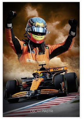 ocvdfss Oscar Piastri 1 Leinwand-Poster, Schlafzimmerdekoration, Landschaft, Büro, Raumdekoration, Geschenk, 30 x 45 cm
