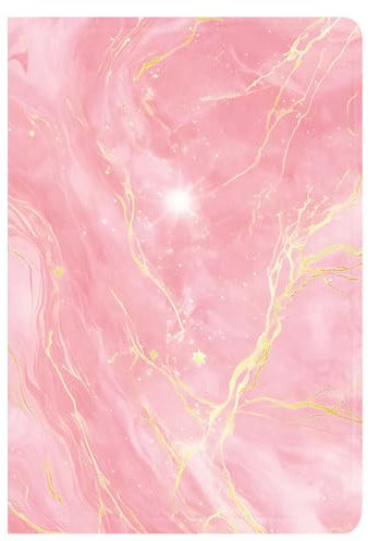 Berkin Arts Compatible with iPad Mini 6/iPad Mini 7 Case - Pink Marble with Gold Accents, Slim and Protective Cover