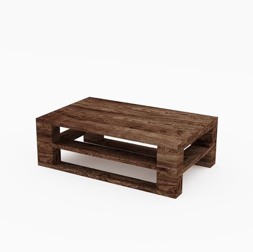 Lermowood Palettenmöbel Mpe Couchtisch 60 x 40 cm Eiche | Europaletten Indoor und Outdoor Lounge Gartenmöbel Holz Gartenmöbel Set Lounge Möbel Terrasse Balkon Loft Stil Paletten