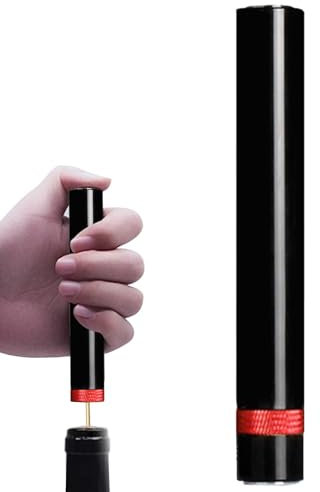 Abrebotellas de aire comprimido – Abrebotellas con bomba de aire, abrebotellas para vino | Abrebotellas manual de aire comprimido con cortador de cápsulas, diseño ligero y portátil de apertura