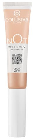 Collistar NOT Glow Vibes Flüssiger Highlighter mit Schwammapplikator, Aufhellend & Feuchtigkeitsspendend, Glättender Effekt, Natürliches Strahlendes Finish, n.02 Golden Hour, 15 ml