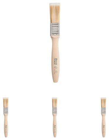Harris Trade Fine Tip Emulsion & Gloss Paint Brush 1, Wood, Multicolor, L (Pack of 4)