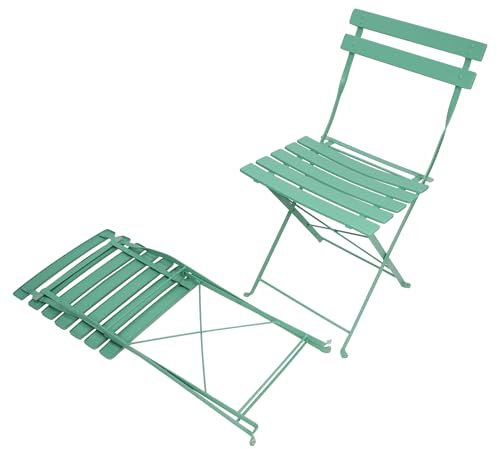 FRANK FLECHTWAREN Klappstuhl Mint, Metall, lackiert Maße: Sitzbreite 41 cm, Sitztiefe 34 cm, Sitzhöhe 43 cm, GH 77 cm, platzsparend zusammenklappbar