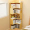 Bücherregal Ecke Holz, L-Förmiges 5-Stöckiges bücherturm freistehend Mit Trennwänden, Hohes Offenes Bücherregal, Platzsparendes Modernes Präsentationsregal, Lagerregale For Schlafzimmer, Wohnzimmer(Ye