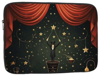 Laptoptasche, 43,2 cm (17 Zoll), wasserdicht, stoßfest, Laptoptasche, Magic Show, Computerhaut, leichte Tablet-Tragetasche