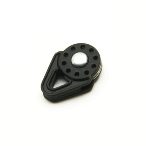 Metal Winch Pulley Block Heavy Duty Coaxial Compatible With 1 10 Scale RC Car Models Aftermarket Replacement(Black)