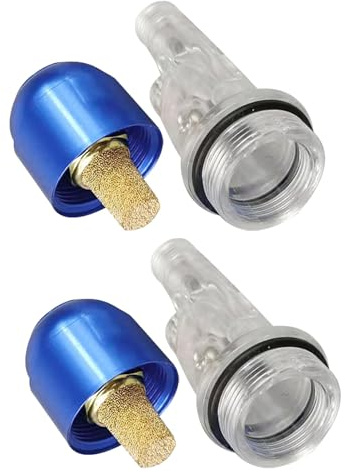 Ipetboom 2pcs Mini Airbrush Air Filter Moisture Trap with Oil Water Separation for Spray Pen Brush Tools, Alloy and Engineering Plastics Construction, for Portable Paint Setups and Desktop