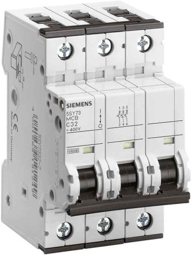 Siemens Leitungsschutzschalter accesoriable 15 KA curva-c 3-polig 16 A