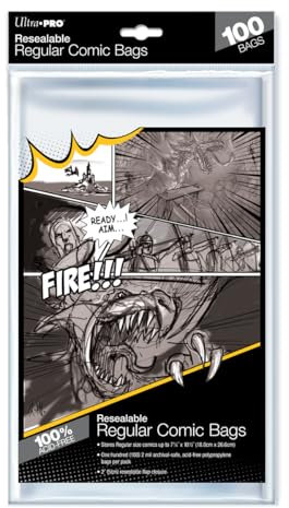 Ultra Pro Regular Size 7-1/8 X 10-1/2 Resealable Comic Bags