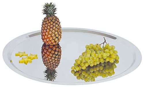 Contacto Edelstahl Bankettplatte rund 60 cm