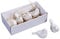 Creative Co-op DE5729 Uccelli in Ceramica, Bianco, 2.5, 6 unità