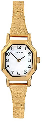 Sekonda Women's Quartz Watch with Mother of Pearl Dial Analogue Display and Gold Stainless Steel Bracelet 4265.27