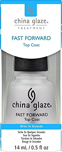 China Glaze Fast Forward Top Coat Nail Polish Lacquer with Hardeners 14ml