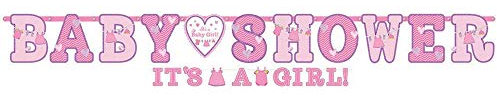 amscan 121489 Banner Fahne, Papier, Rose