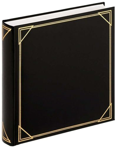 walther design Fotoalbum schwarz 30 x 30 cm Kunstleder mit Prägung, Standard Album MX-200-B