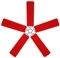 Fan Blade Designs 6561 Ceiling Fan Blade Covers, Red, 5 Piece